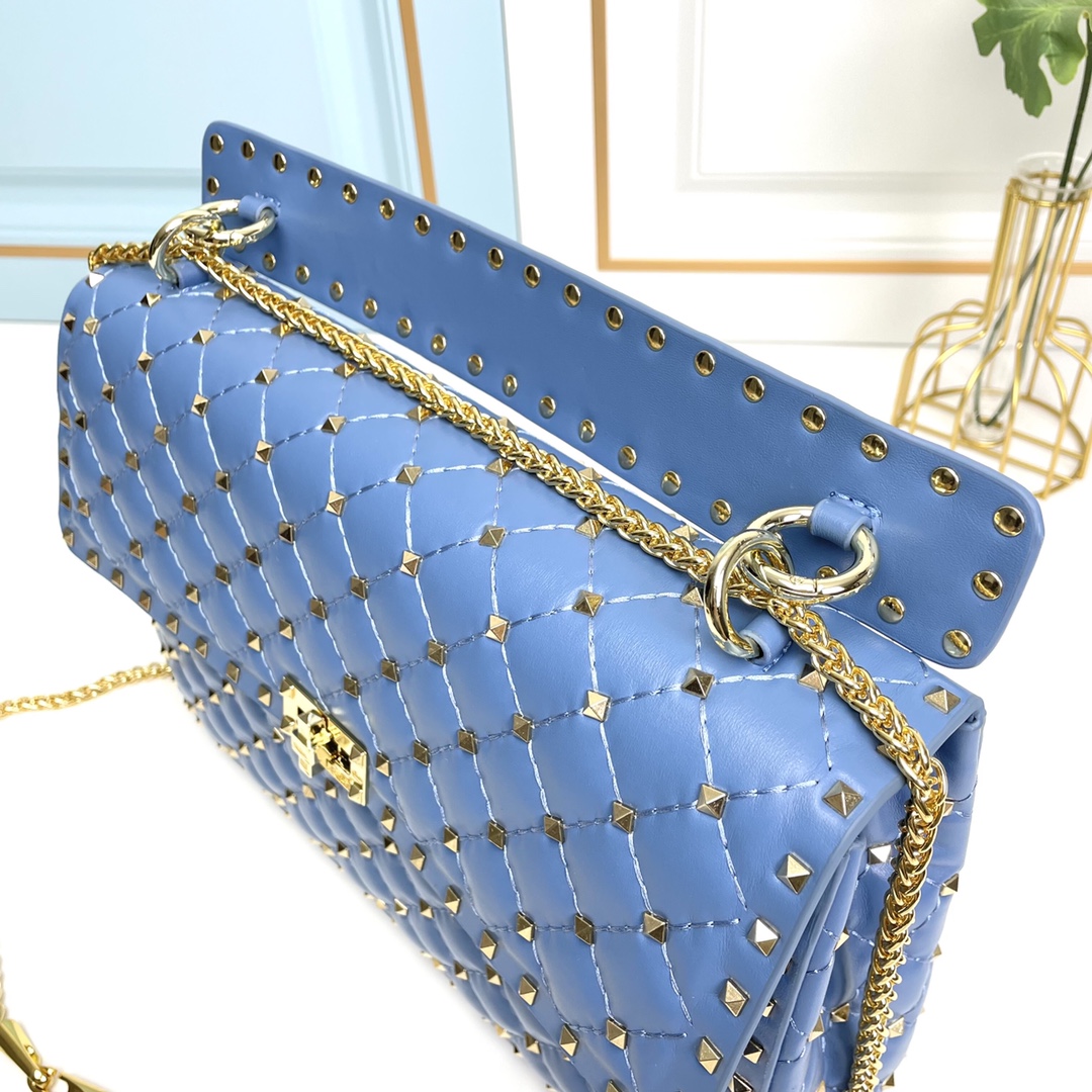 升级版 大号［羊皮］ Valentino GARAVANI ROCKSTUD SPIKE  包袋采用柔软🇦🇷羊皮制造  