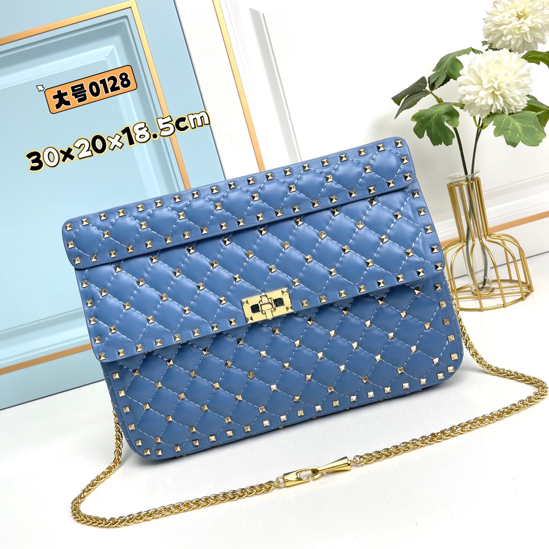 升级版 大号［羊皮］ Valentino GARAVANI ROCKSTUD SPIKE  包袋采用柔软🇦🇷羊皮制造  