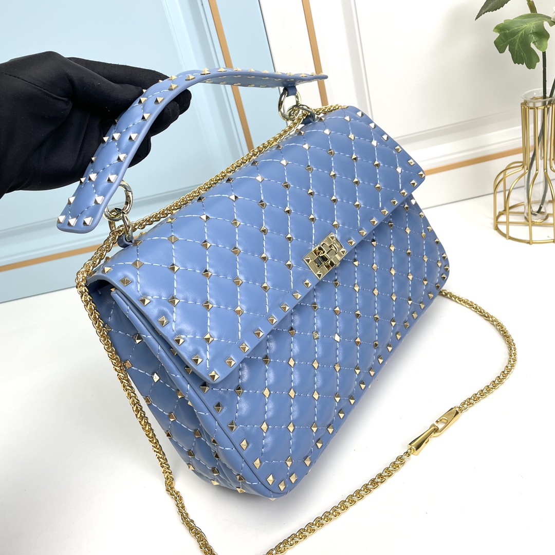 升级版 大号［羊皮］ Valentino GARAVANI ROCKSTUD SPIKE  包袋采用柔软🇦🇷羊皮制造  