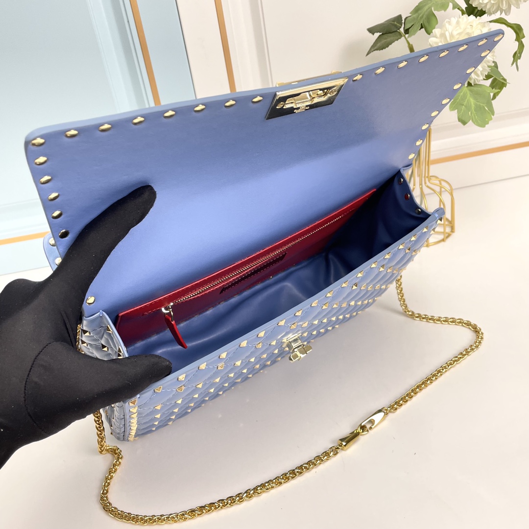 升级版 大号［羊皮］ Valentino GARAVANI ROCKSTUD SPIKE  包袋采用柔软🇦🇷羊皮制造  