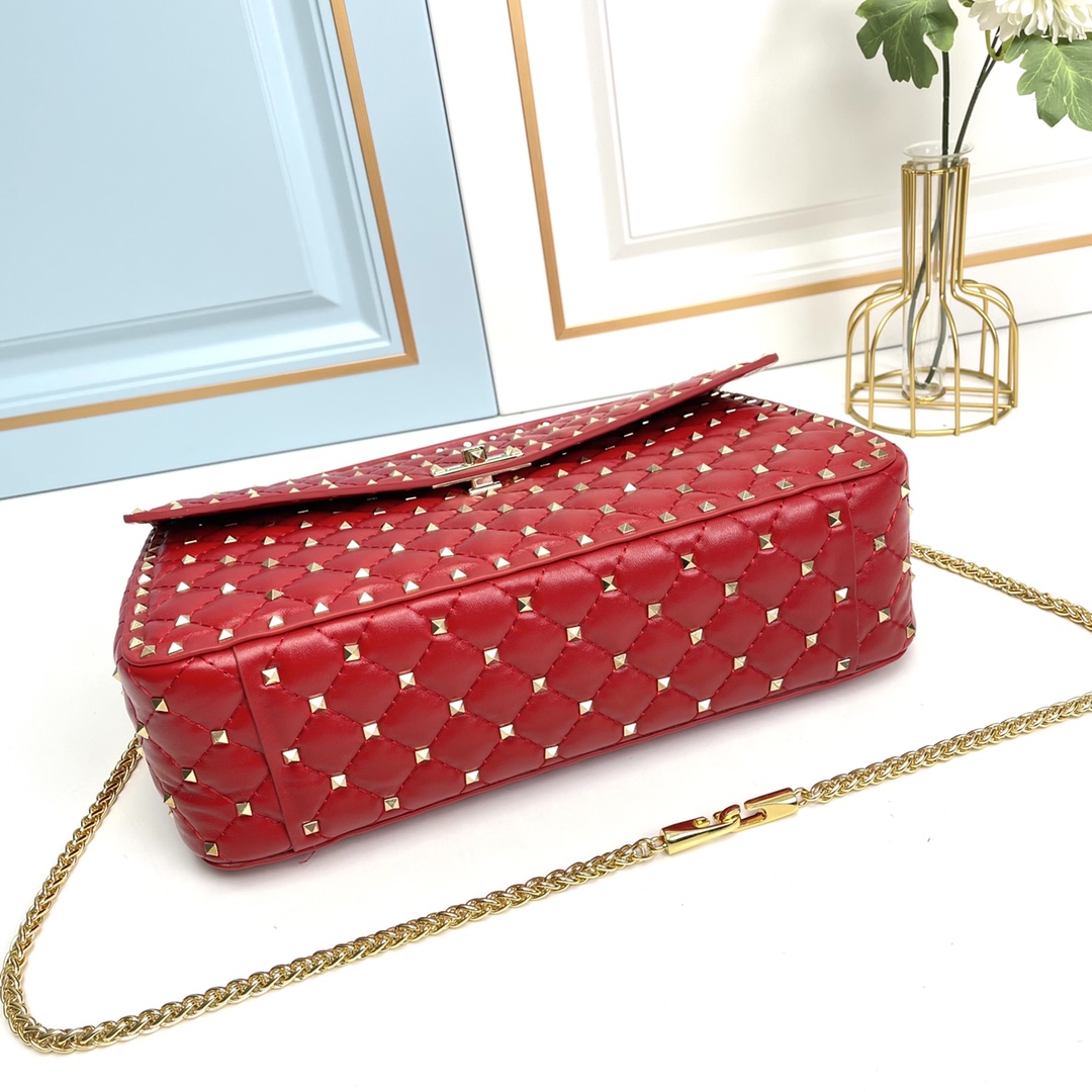 升级版 大号［羊皮］Valentino GARAVANI ROCKSTUD SPIKE  包袋采用柔软🇦