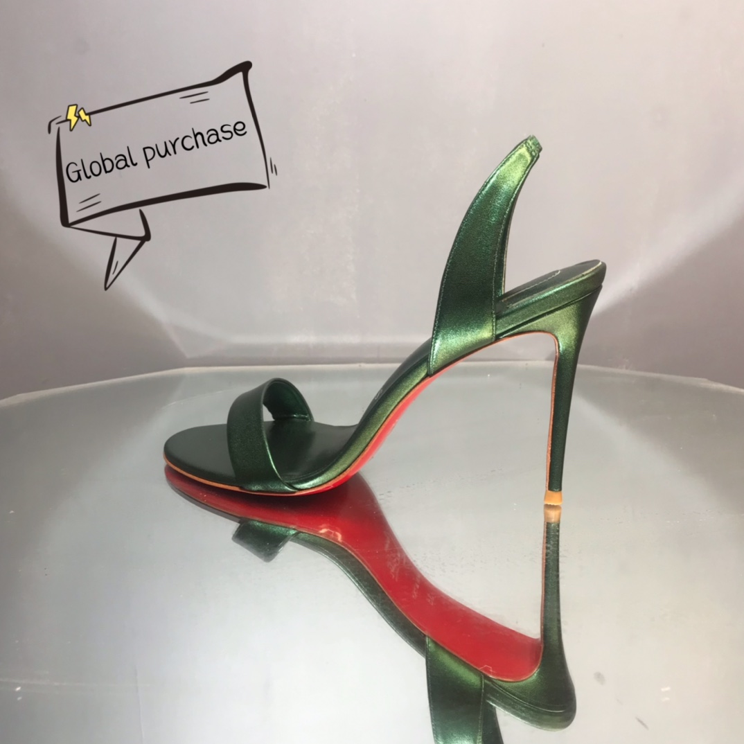 NO:100130,High-end custom spring and summer sandals new series!  H10Cm, size 34-42.34.35.40.41.42.42.5.45.40.41.42. Genuine leather, custom-made models, no return or exchange. 9050-056 Green metal cowhide, Green sheep. Official website synchronization. Standard European code Reference: 9050-056 Color:green/green Material:cowhide Lining:goat leather Heel height:10Cm Sole:leather sole Size:EU 34-42 (US 4-11):,,christian louboutin,sandals,cowhide,Leather soles19860909高端订制 春夏凉鞋新款系列！ H10Cm,尺码34-42码.34.35码40码41码42码,真皮大底,订制款,不退不换.9050-056绿金属牛皮,绿羊里.官网同步. 标准欧码 Reference:9050-056 Color:green/green Material:cowhide Lining:goat leather Heel heigh:10Cm Sole:leather sole Size:EU 34－42（US 4一11) :,,christian louboutin,sandals,cowhide,Leather soles,Women's Shoes