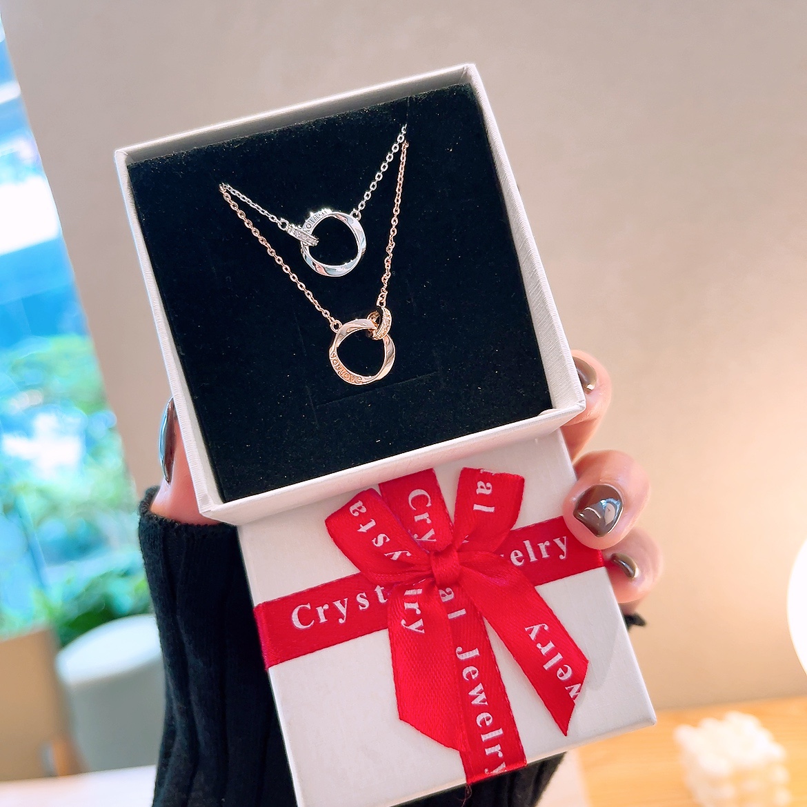 Fine Silver Necklace Soft Wedding Registration Gold