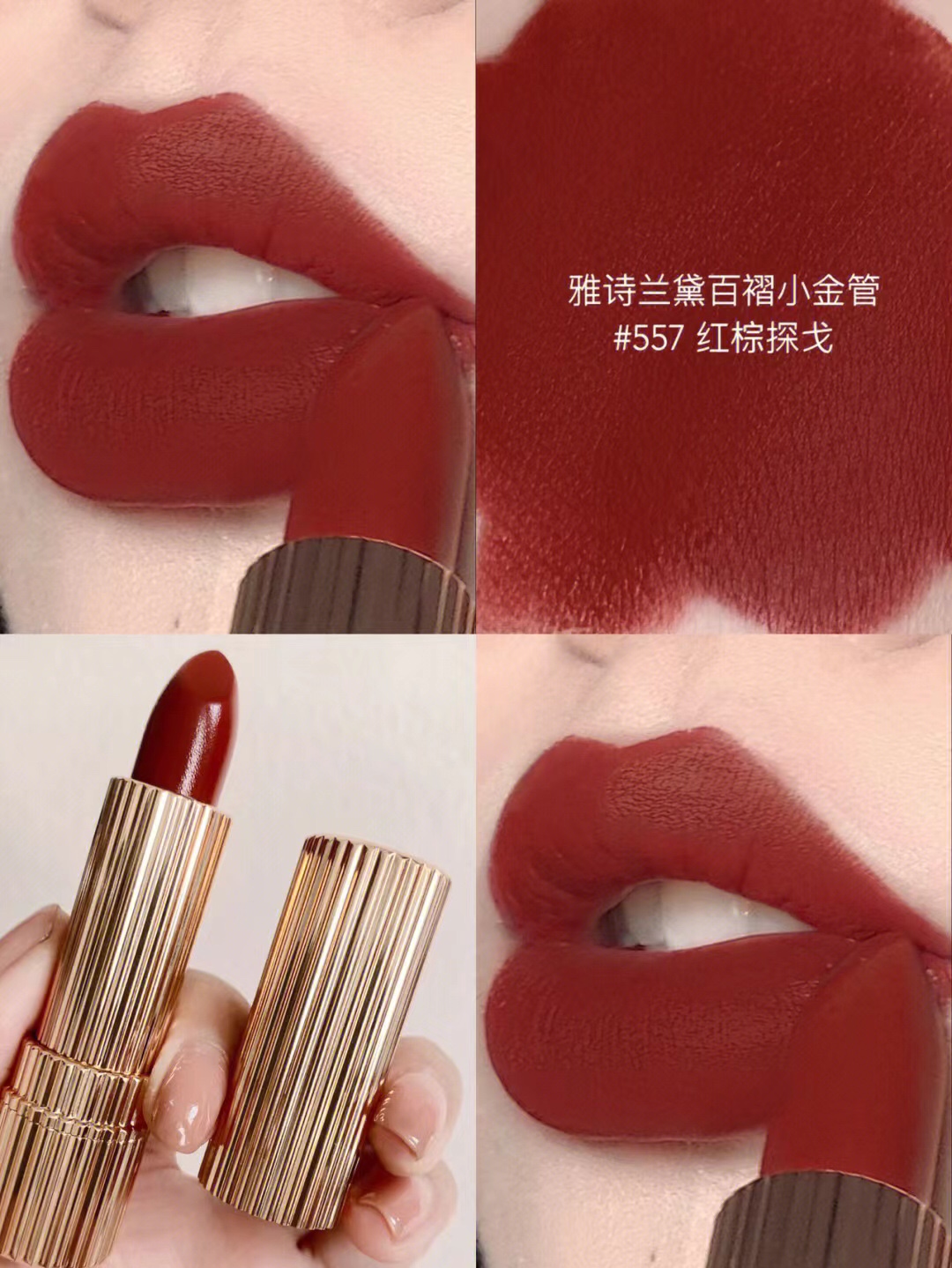 Estee Lauder Pleated Small Gold Tube Lipstick - Four Color Shades 8 i1669355793 2946 7