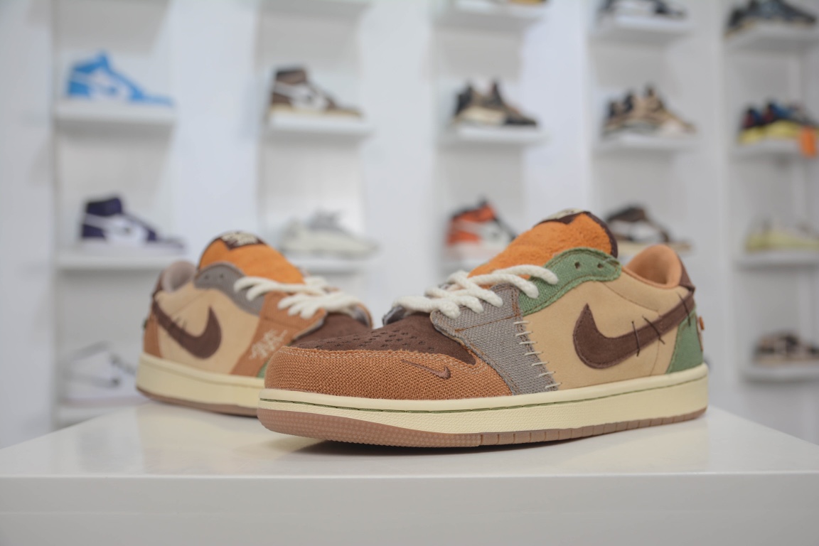 200 原装Zion Williamson x Air Jordan 1 Low 联名巫毒棕色官方同步新色DZ7292-200