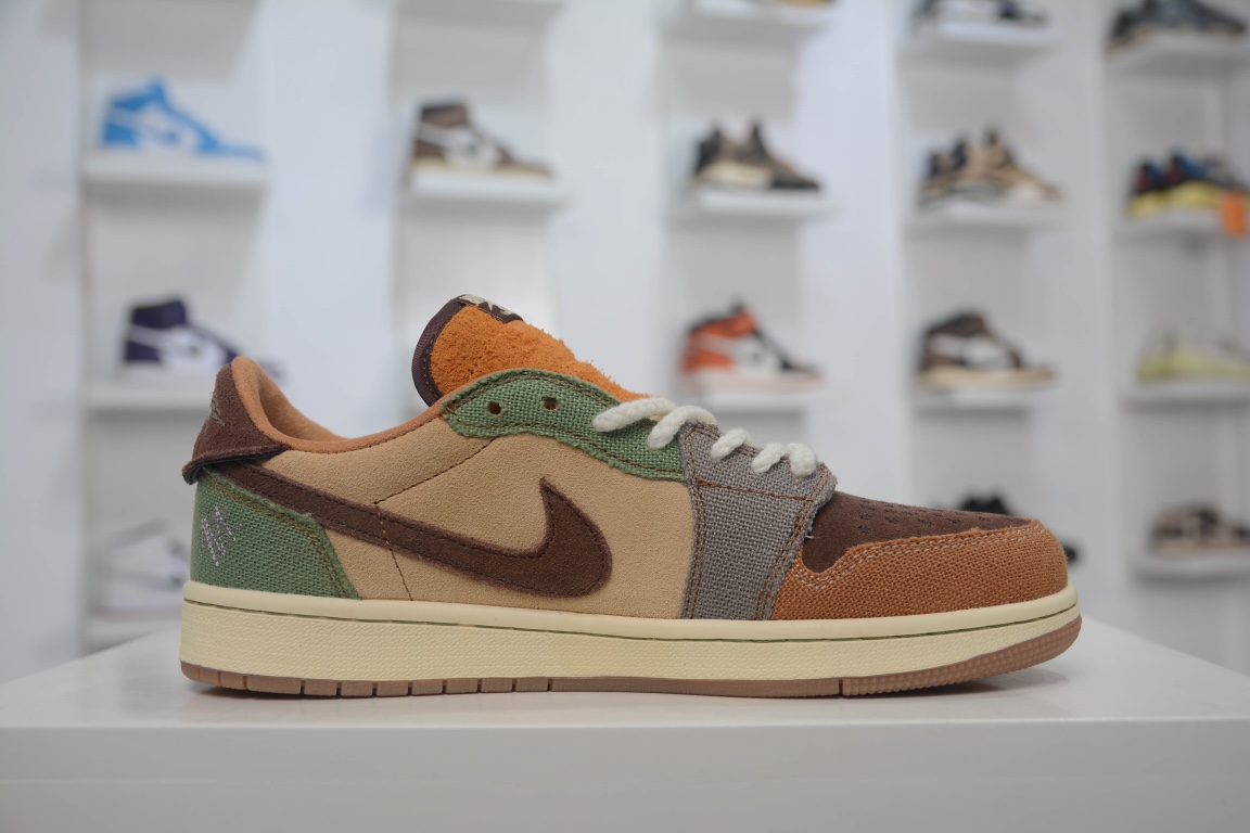 200 原装Zion Williamson x Air Jordan 1 Low 联名巫毒棕色官方同步新色DZ7292-200