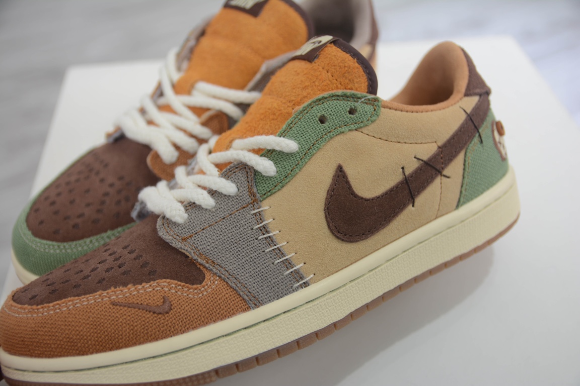 200 原装Zion Williamson x Air Jordan 1 Low 联名巫毒棕色官方同步新色DZ7292-200