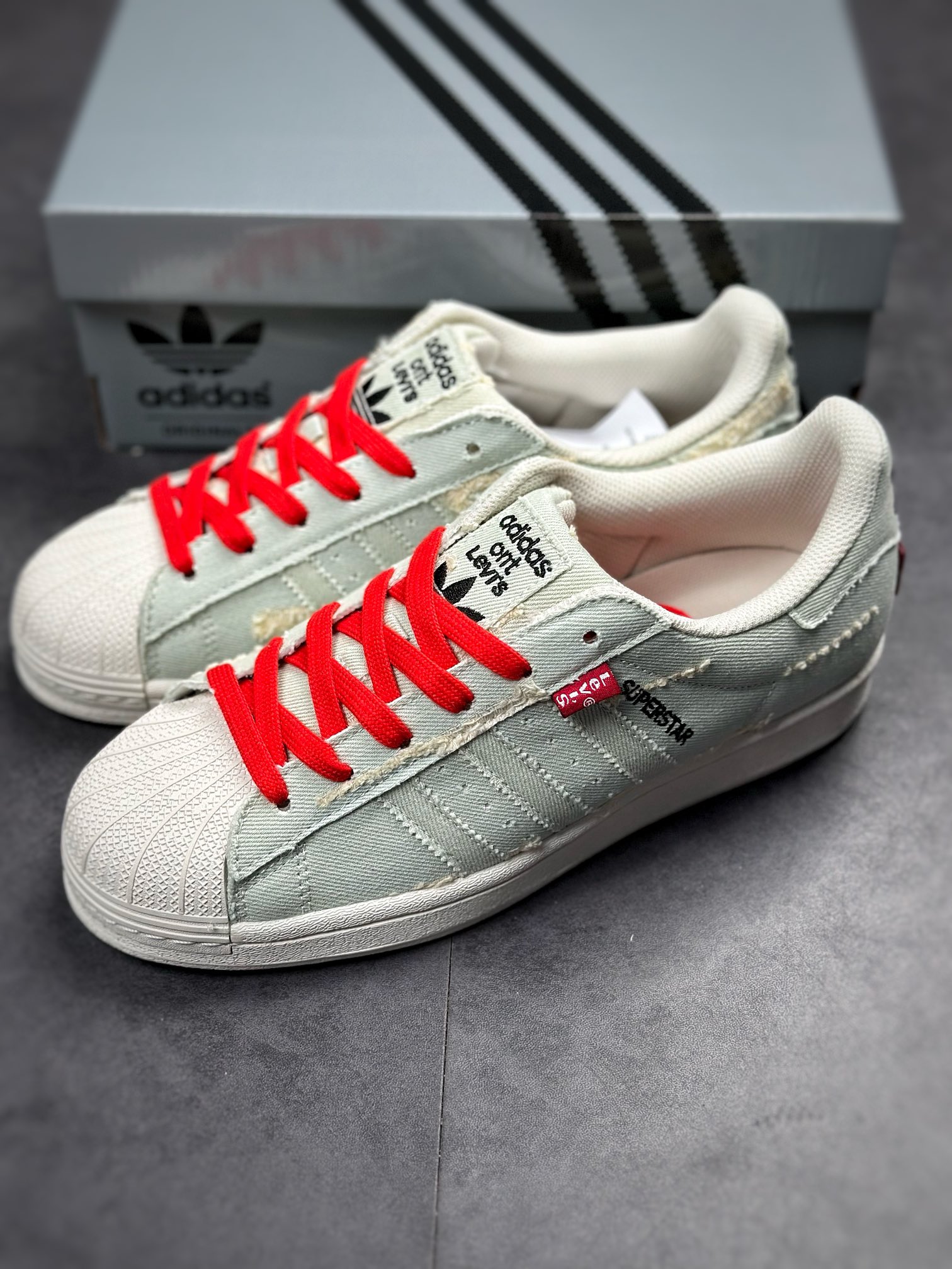 Adidas Originals Superatar Washed Denim Shell Head GE4988