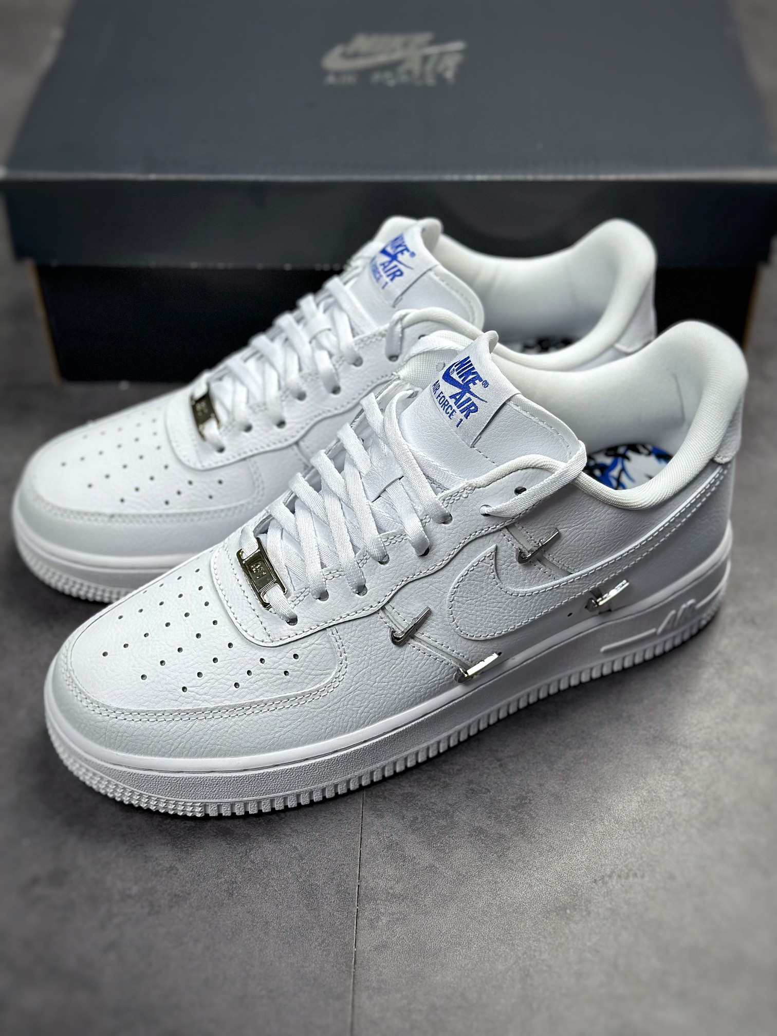 Nike Air Force 1 Low 07 four small hook white and blue CT1990-100