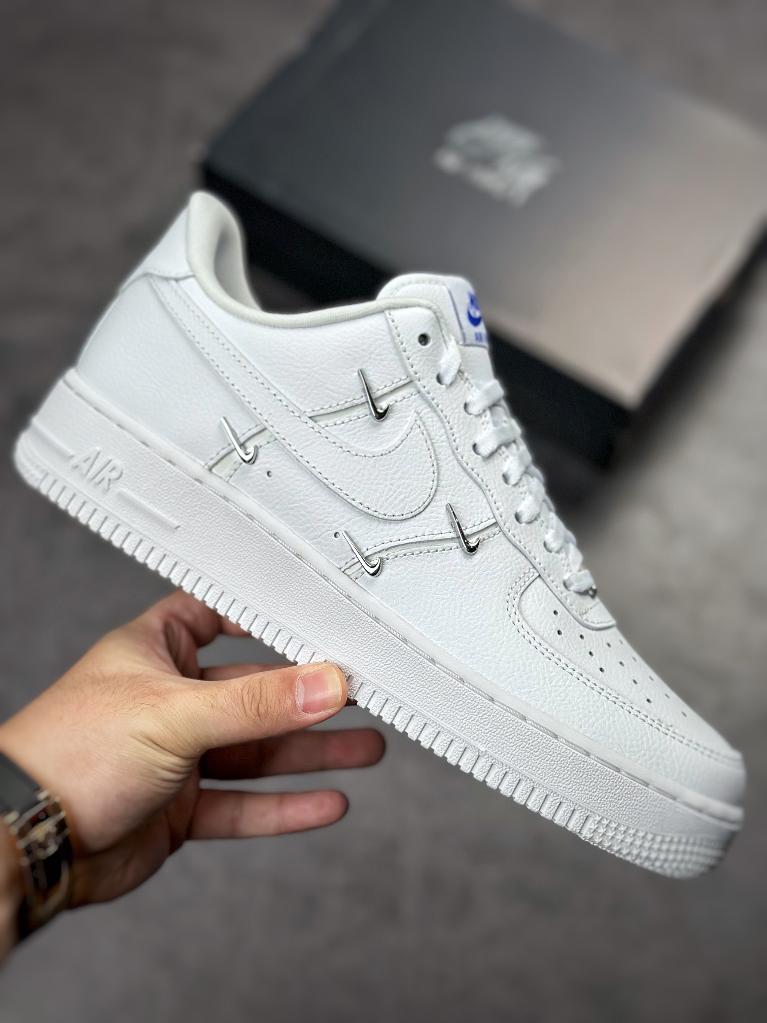 Nike Air Force 1 Low 07 four small hook white and blue CT1990-100
