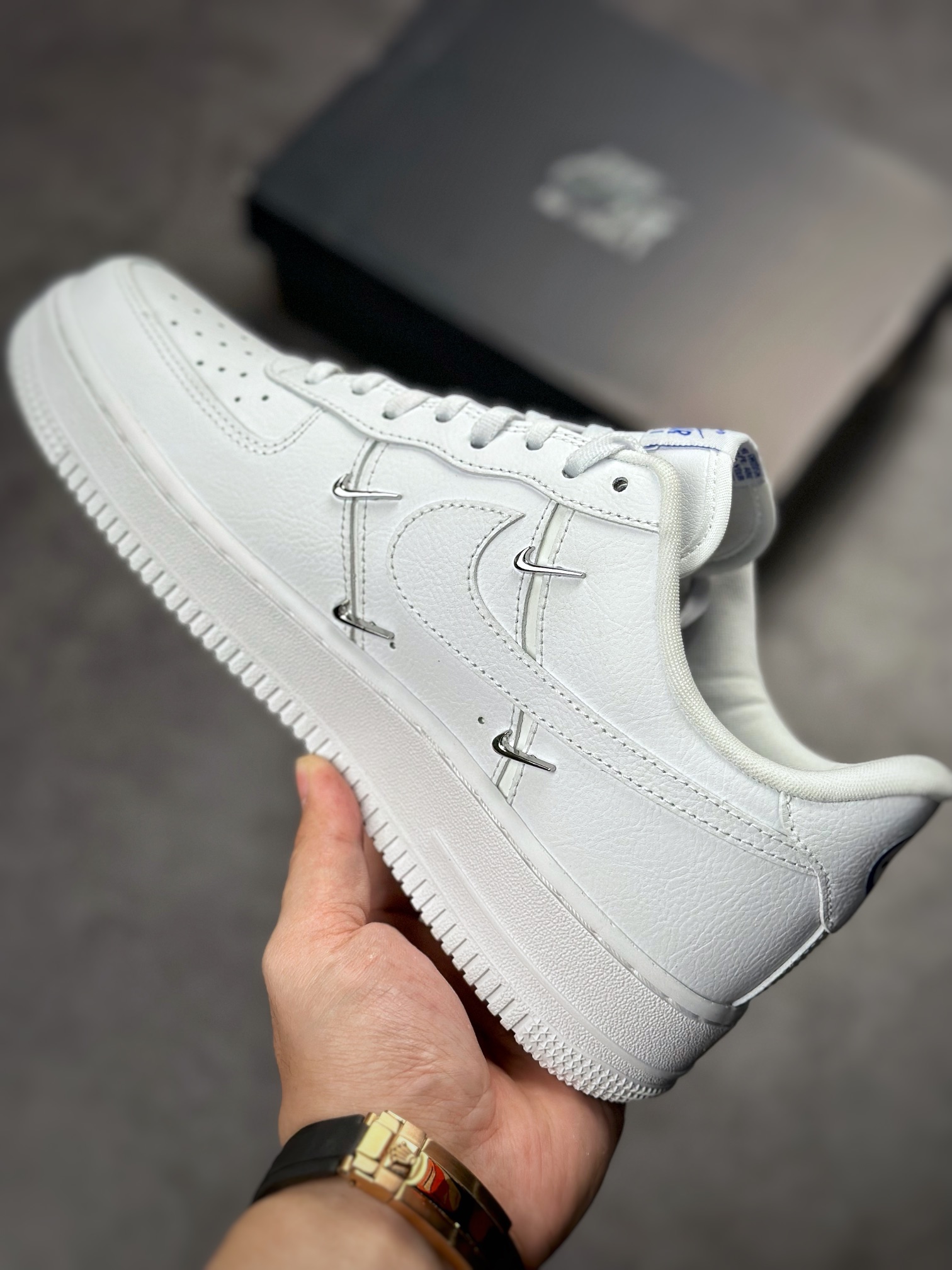 Nike Air Force 1 Low 07 four small hook white and blue CT1990-100