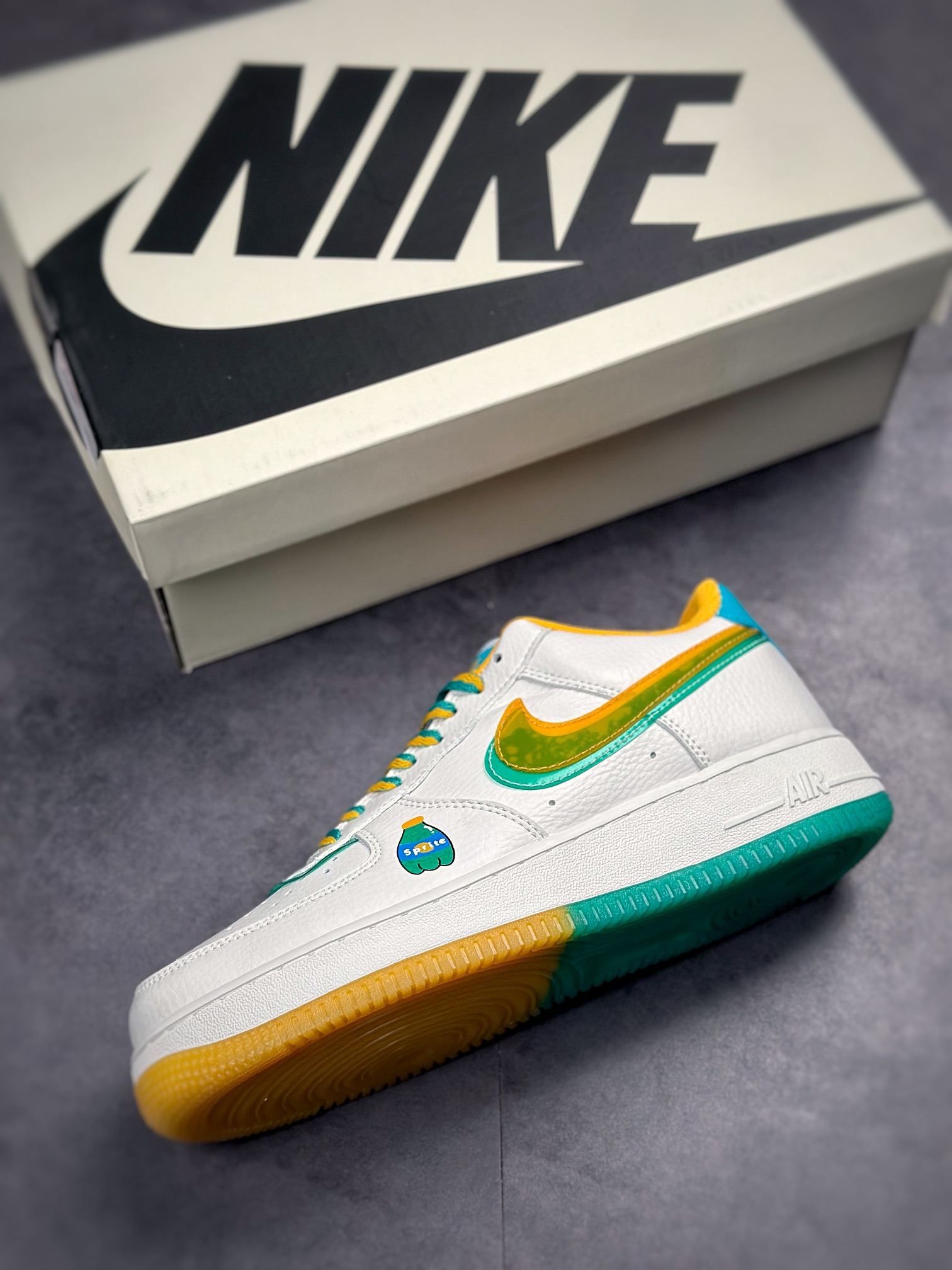 Nike Air Force 1 Low 07 Sprite Yellow Green Double Hook CW1574-803