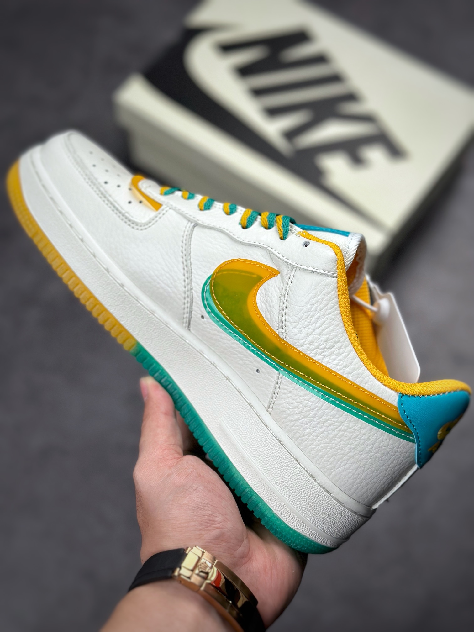 Nike Air Force 1 Low 07 Sprite Yellow Green Double Hook CW1574-803