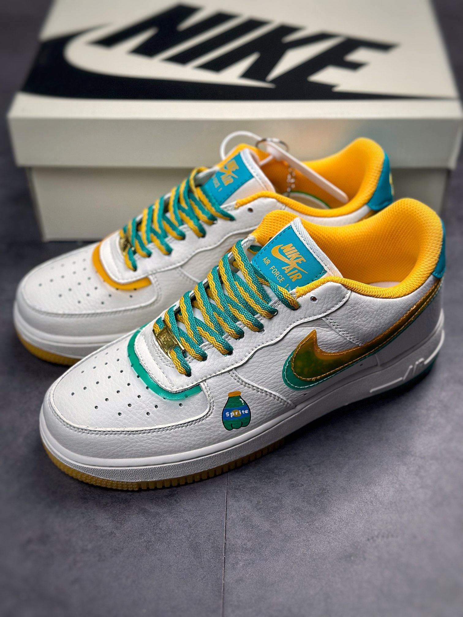Nike Air Force 1 Low 07 Sprite Yellow Green Double Hook CW1574-803