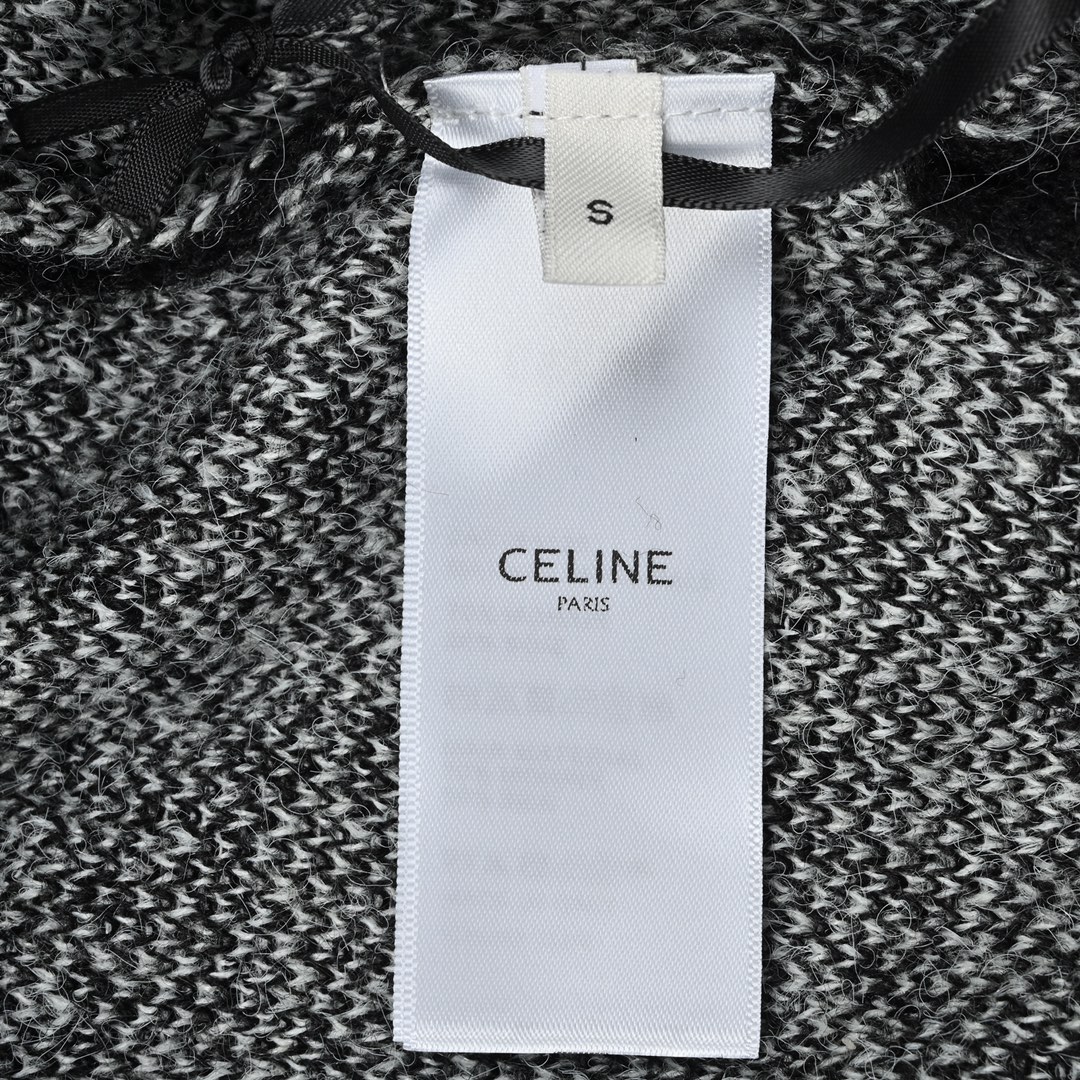 370 Celine CE 22FW 马海毛提花骏马帽衫