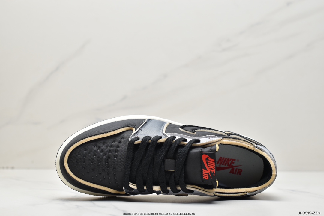 190 Air Jordan 1 Low 黑灰脚趾AJ1乔1低帮休闲板鞋 DV0982-006