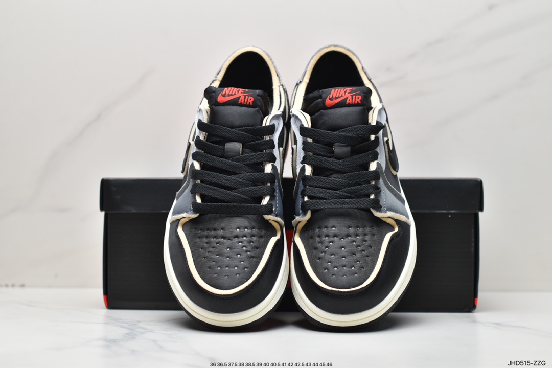190 Air Jordan 1 Low 黑灰脚趾AJ1乔1低帮休闲板鞋 DV0982-006