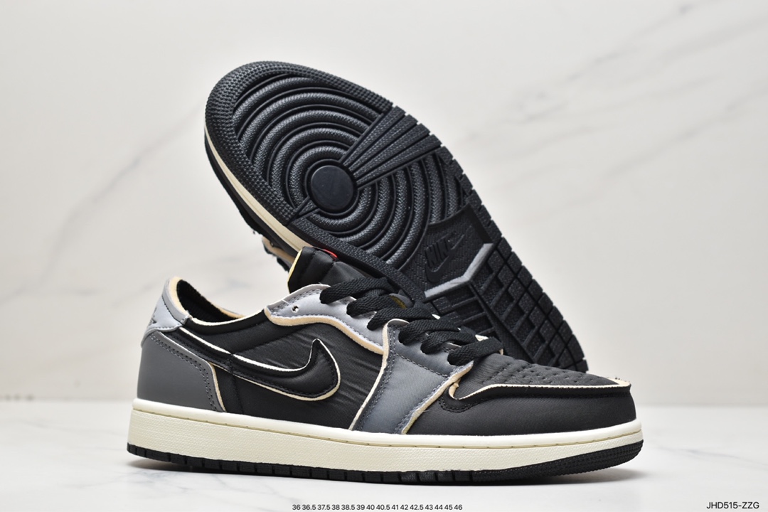 190 Air Jordan 1 Low 黑灰脚趾AJ1乔1低帮休闲板鞋 DV0982-006