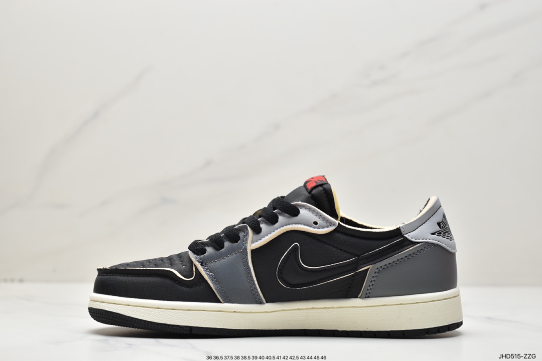 190 Air Jordan 1 Low 黑灰脚趾AJ1乔1低帮休闲板鞋 DV0982-006