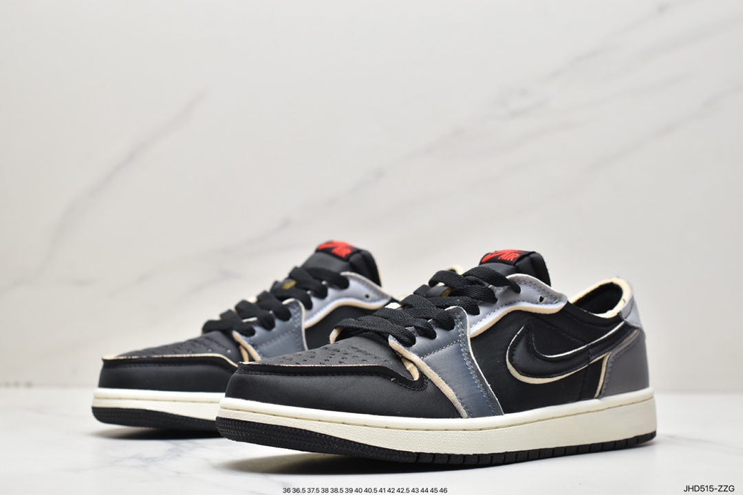 190 Air Jordan 1 Low 黑灰脚趾AJ1乔1低帮休闲板鞋 DV0982-006