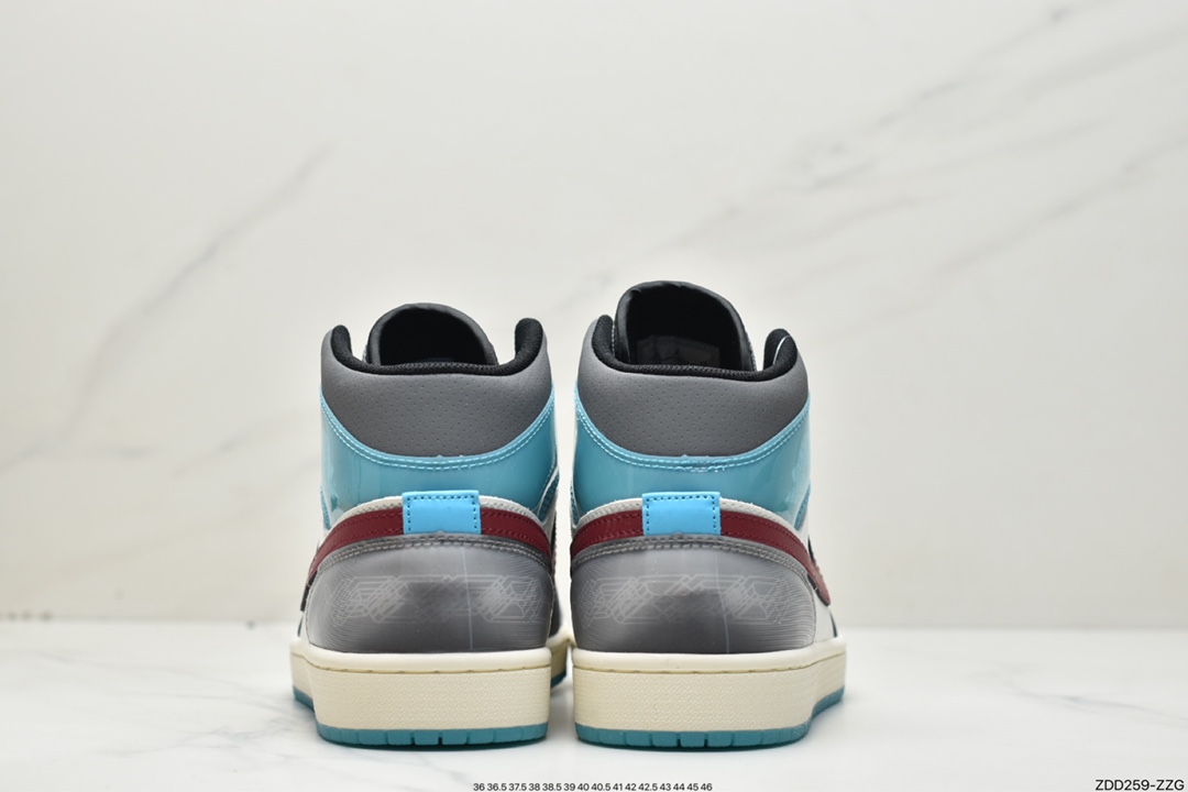 230 Air Jordan 1 MID白灰蓝脚趾天猫贸外客户订单FB1870-161