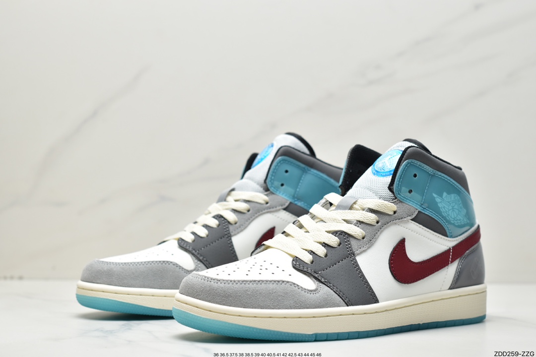 230 Air Jordan 1 MID白灰蓝脚趾天猫贸外客户订单FB1870-161