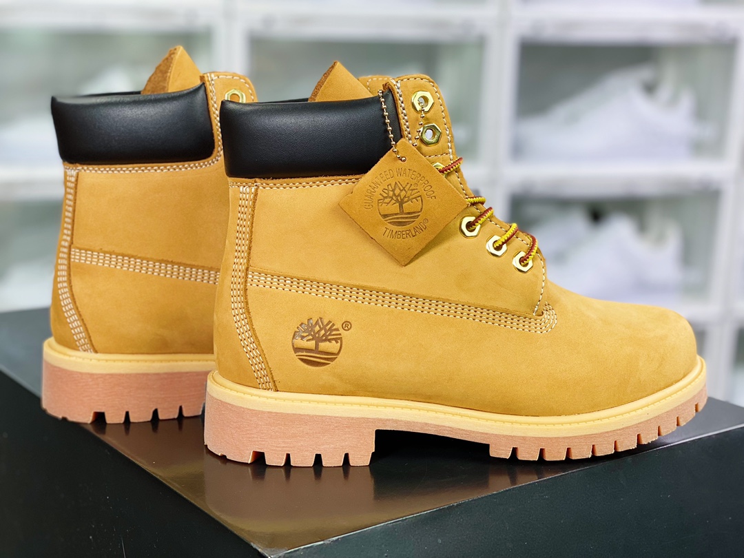 260 Timberland 6 Inch Leather Boots添柏岚经典户外6英寸大黄靴“OG麦黄黑”TB010061-713