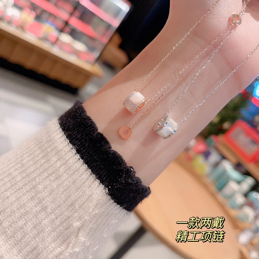 925 Silver Necklace Elegant Mother's Birthday Silver