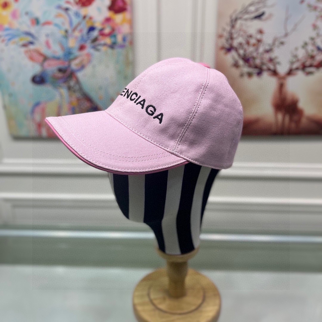 Balenciaga Hats Baseball Cap Embroidery Canvas Cowhide