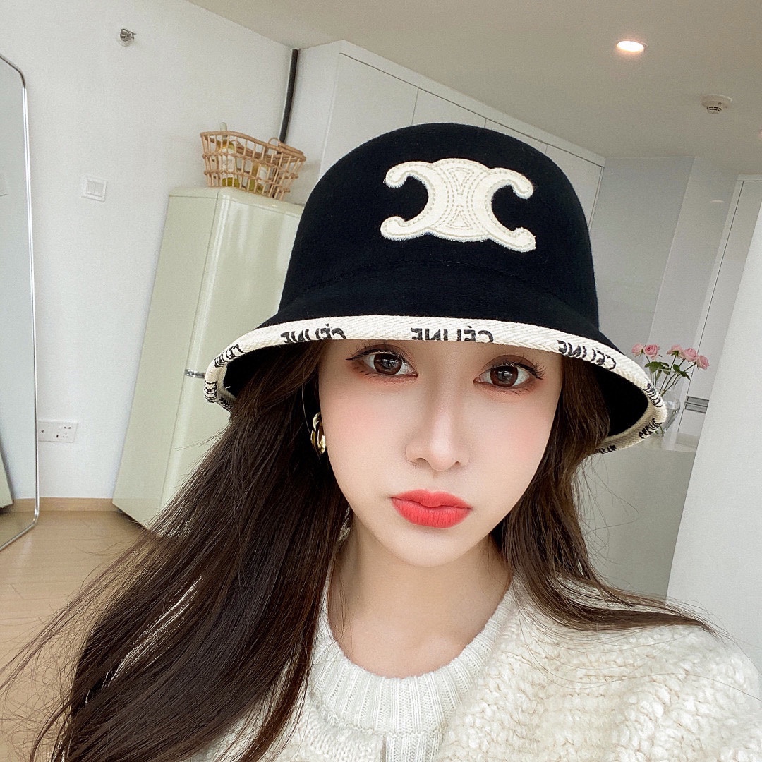 Celine Knockoff
 Hats Bucket Hat Straw Hat Fake Cheap best online
 Wool Fall/Winter Collection