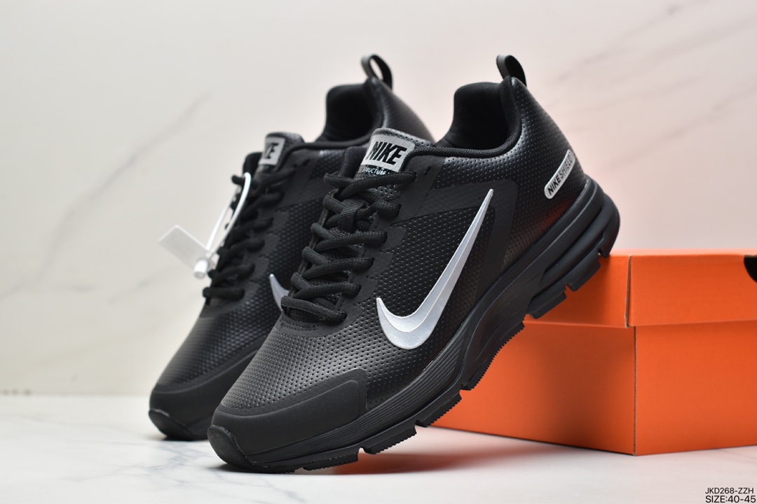 160 耐克NIKE ZOOM STRUCTURE +17轻质皮面透气休闲运动跑步鞋615588-011