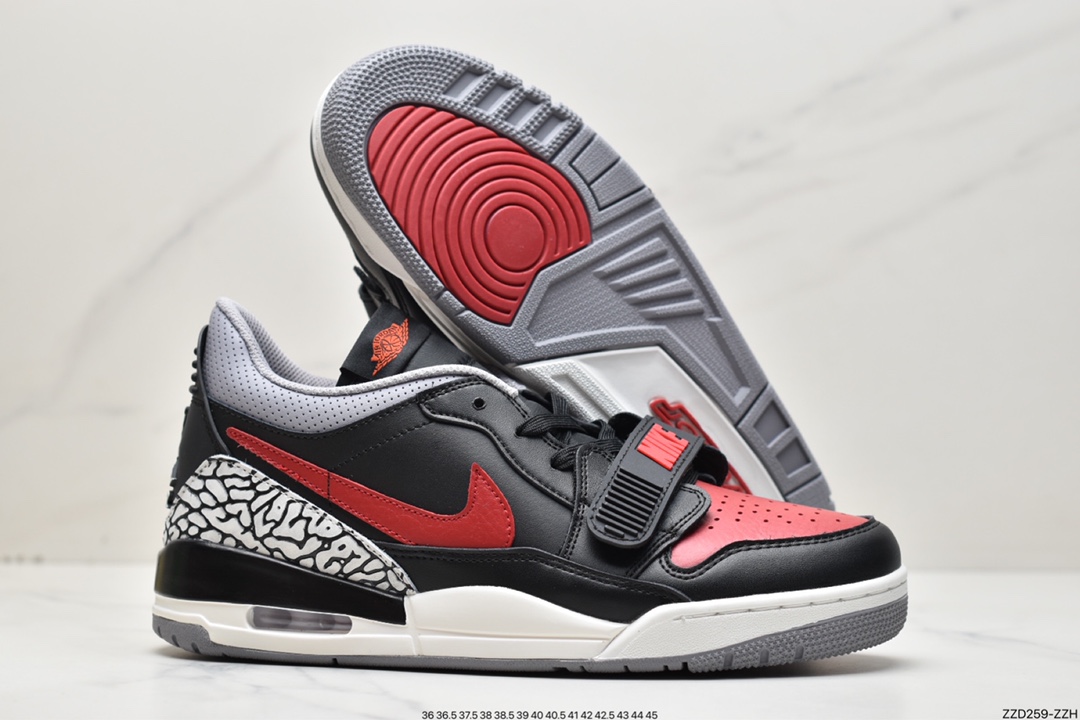 250 Air Jordan Legacy 三合一312 ”爆裂黑红””头层皮” CD7069-006