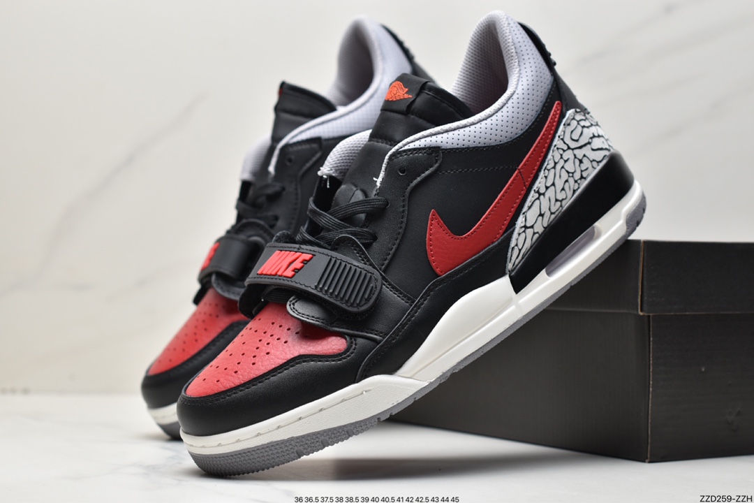 250 Air Jordan Legacy 三合一312 ”爆裂黑红””头层皮” CD7069-006