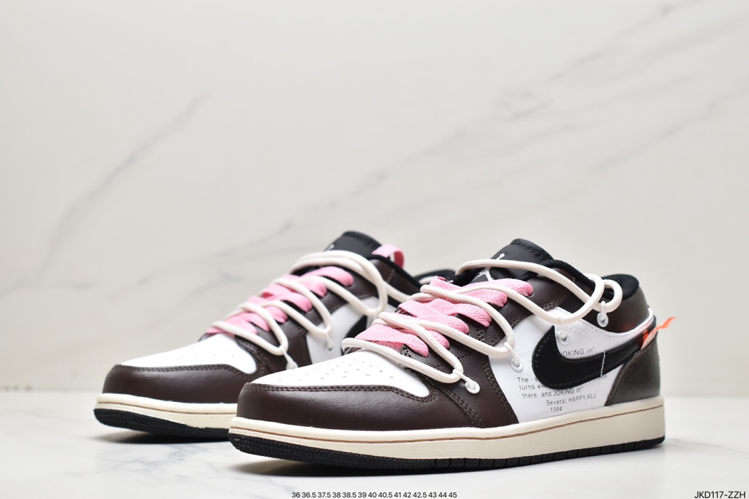 160 Nike Air Jordan 1 Low”Beige/Brown/Black” 米黄深棕黑绑绳DH9765-850
