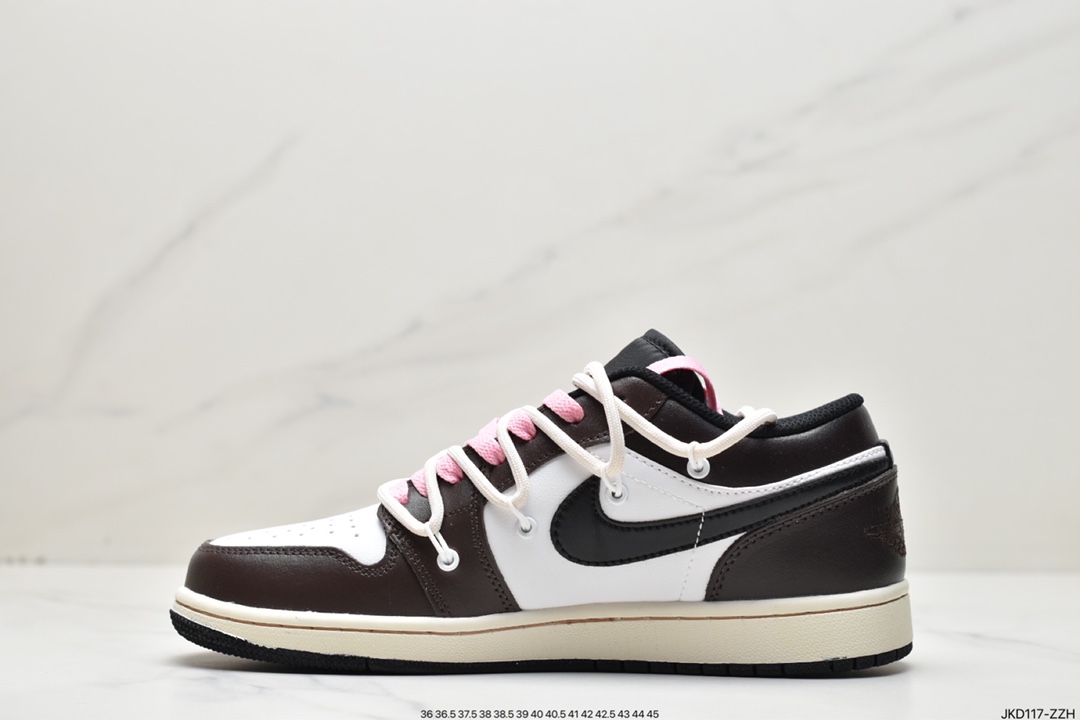 160 Nike Air Jordan 1 Low”Beige/Brown/Black” 米黄深棕黑绑绳DH9765-850