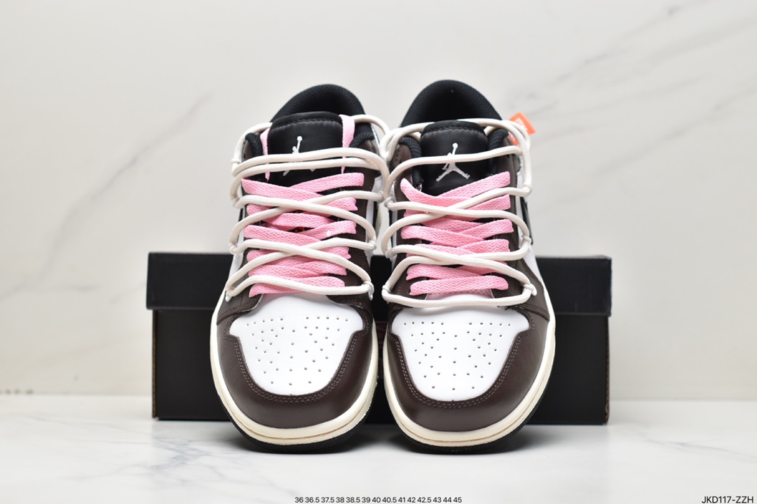 160 Nike Air Jordan 1 Low”Beige/Brown/Black” 米黄深棕黑绑绳DH9765-850