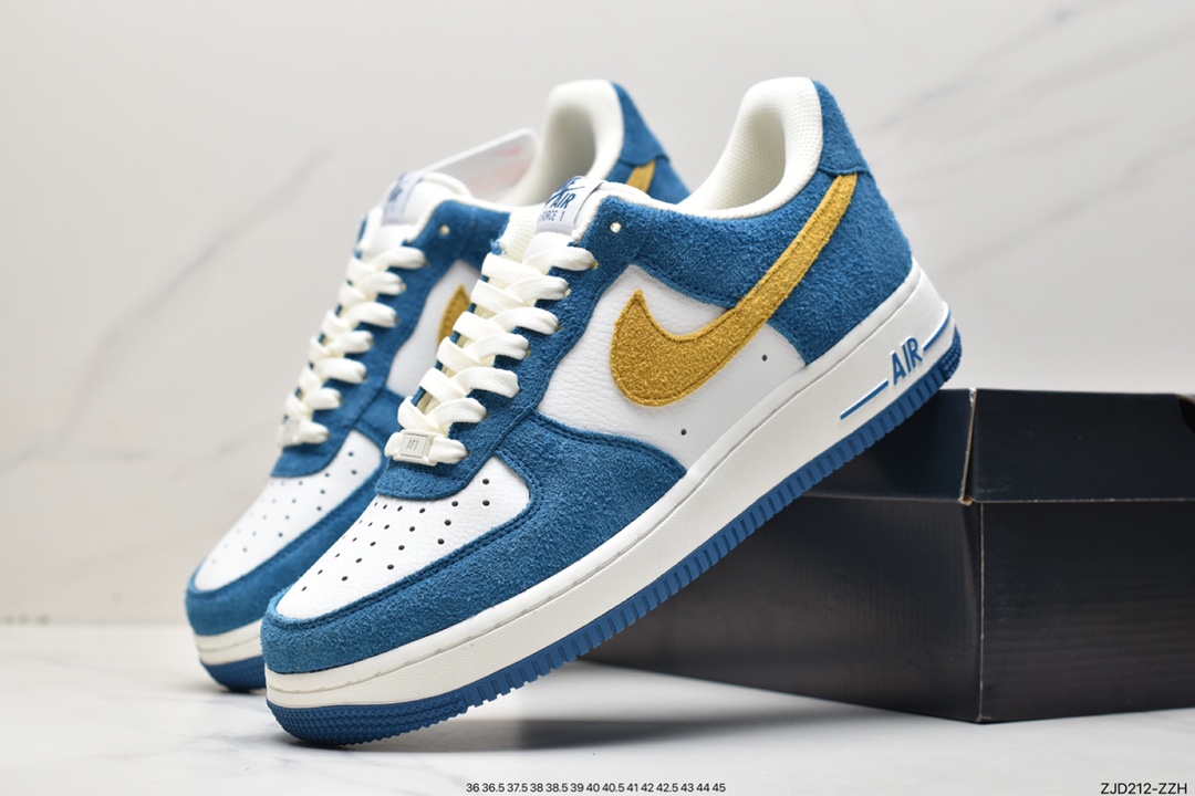 240 NK Air Force 1 空军一号BQ8988-103 麂皮蓝黄