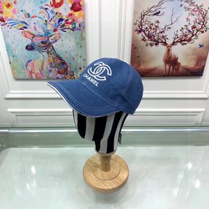 Chanel Hats Baseball Cap Embroidery Cowhide Denim