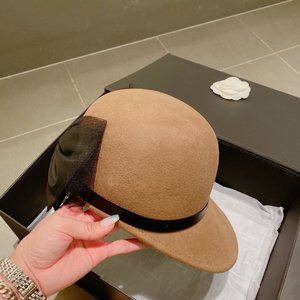 Gucci Hats Baseball Cap Black Khaki Wool Fall/Winter Collection