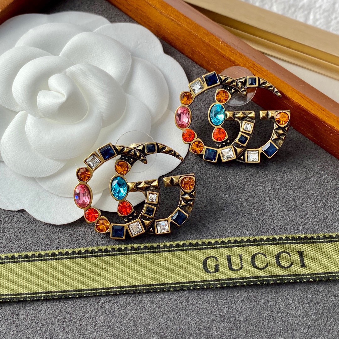 Gucci Jewelry Earring Gold White