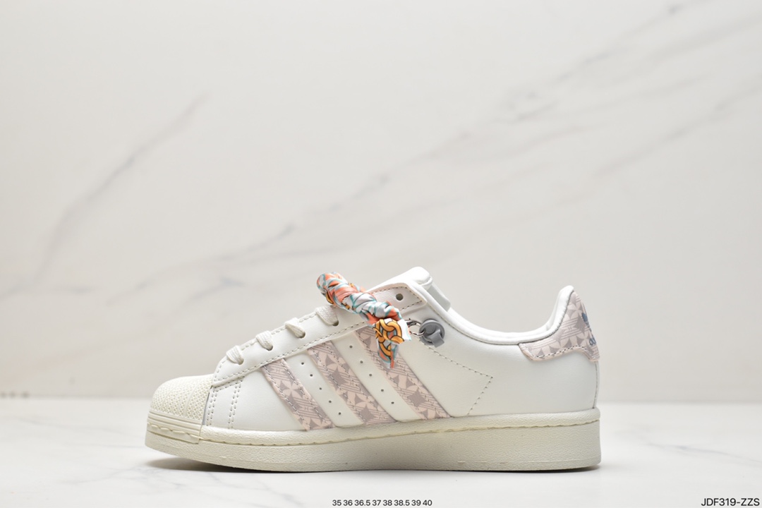 125 阿迪达斯Adidas三叶草 Originals Superstar”Sail/Green/Lace”贝壳头板鞋 HO3726