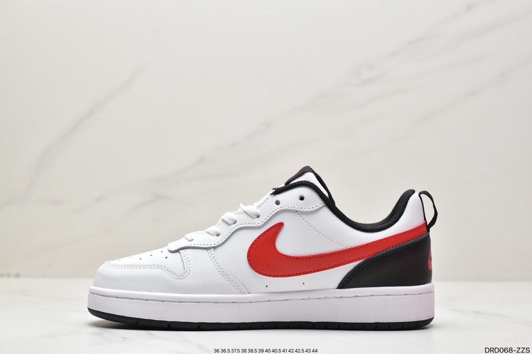 110 耐克Nike Court Borough Low 2”Milk/Racer Blue/Volt”学院系列休闲运动皮革板鞋FB1394-101