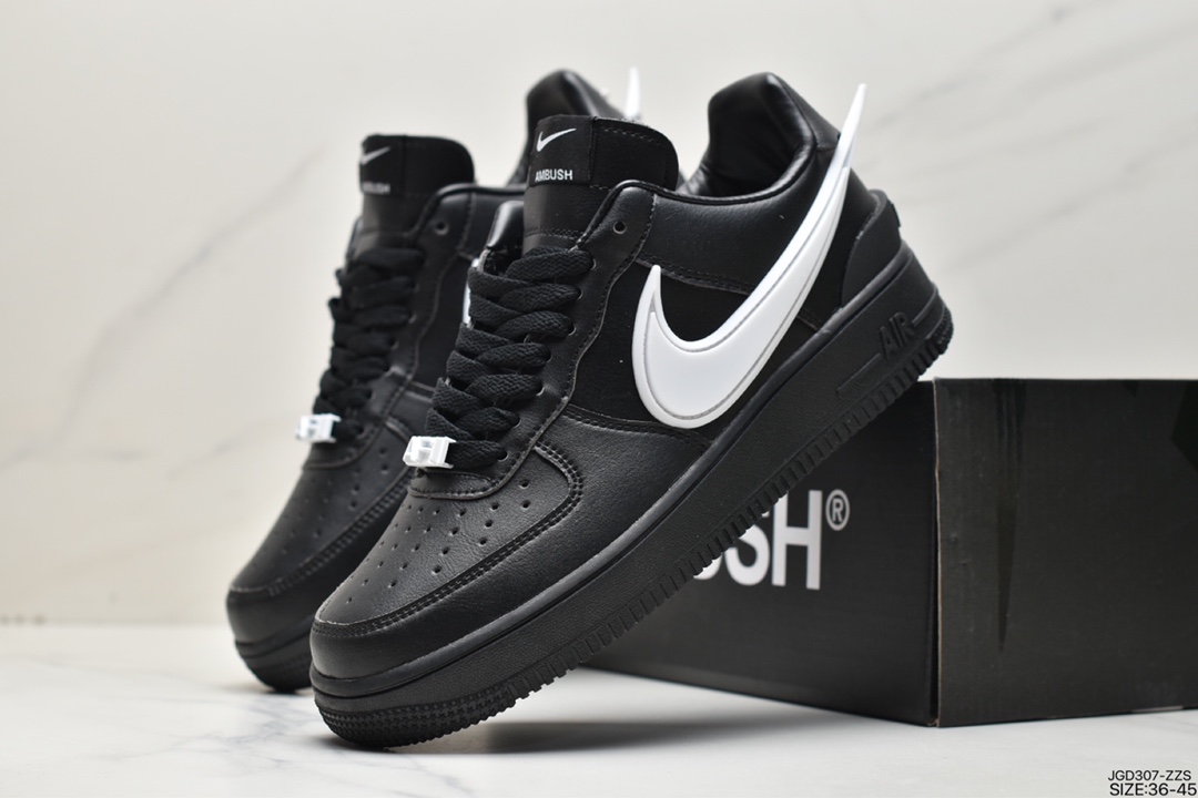 180 AMBUSH x Air Force 1 Low SP 埋伏系列 空军联名合作款“皮革黑白大钩” DV3464-001