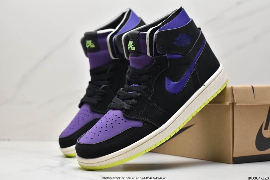 160 全新耐克Nike Air Jordan 1 Zoom Air CMFT WMNS”Lemon Venom” 致命毒液紫 CT0979-001