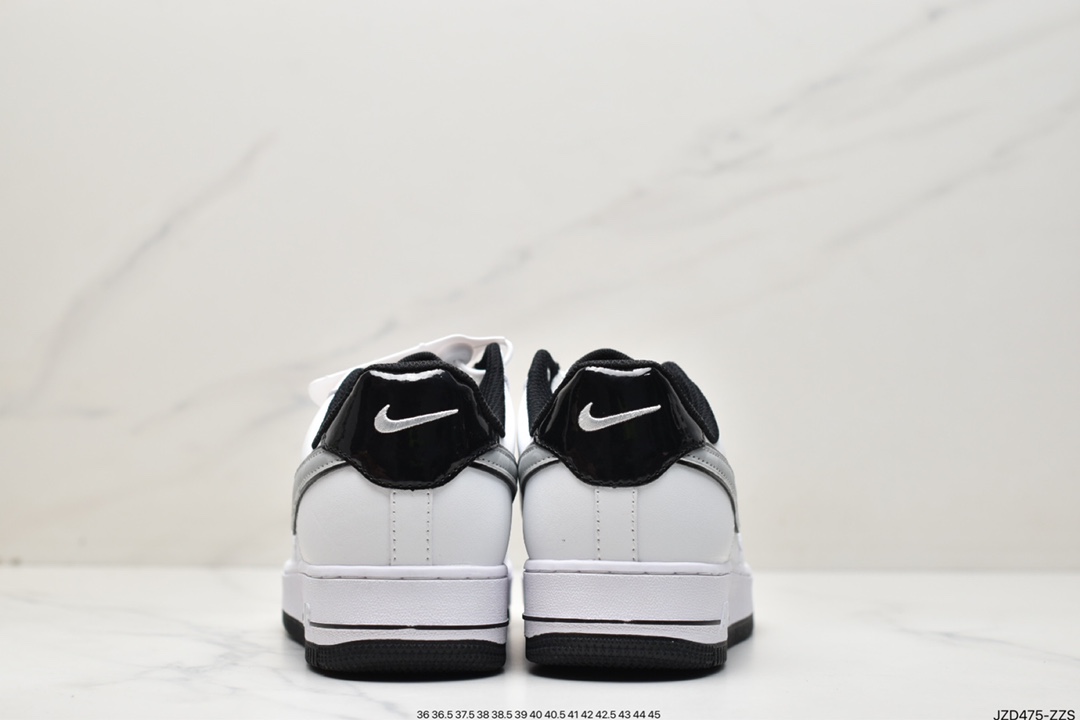 140 耐克NK Air Force 1 Low”White/Black/Sliver”空军一号低帮经典百搭休闲运动板鞋DC8873-101