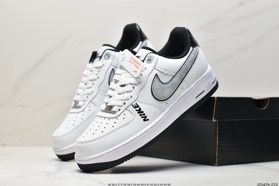 140 耐克NK Air Force 1 Low”White/Black/Sliver”空军一号低帮经典百搭休闲运动板鞋DC8873-101