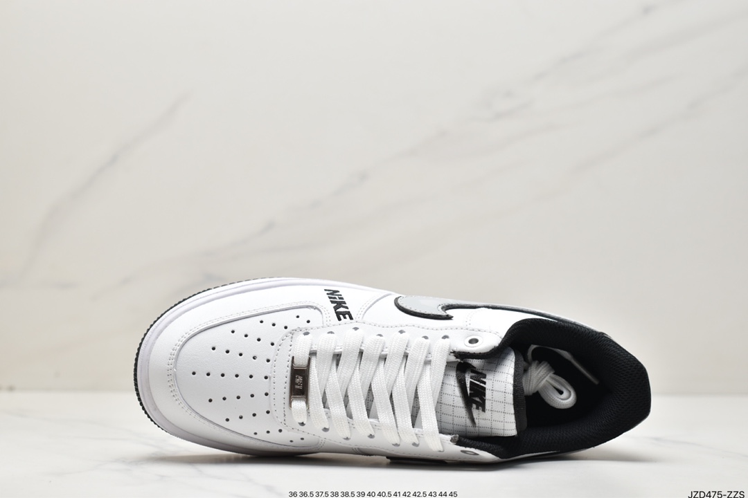 140 耐克NK Air Force 1 Low”White/Black/Sliver”空军一号低帮经典百搭休闲运动板鞋DC8873-101