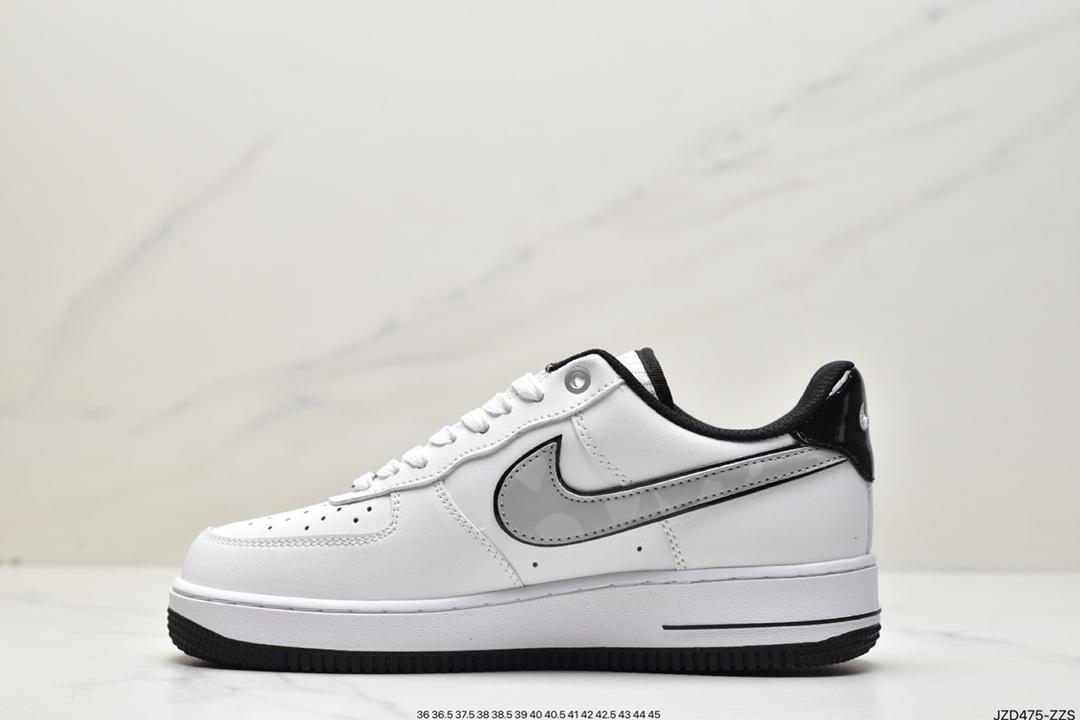 140 耐克NK Air Force 1 Low”White/Black/Sliver”空军一号低帮经典百搭休闲运动板鞋DC8873-101