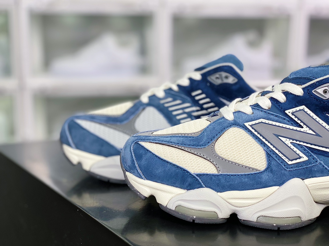 Concepts x NB 9060 ”Indigo” series retro all-match daddy style casual sports running shoes ”navy blue gray rice” U9060IND