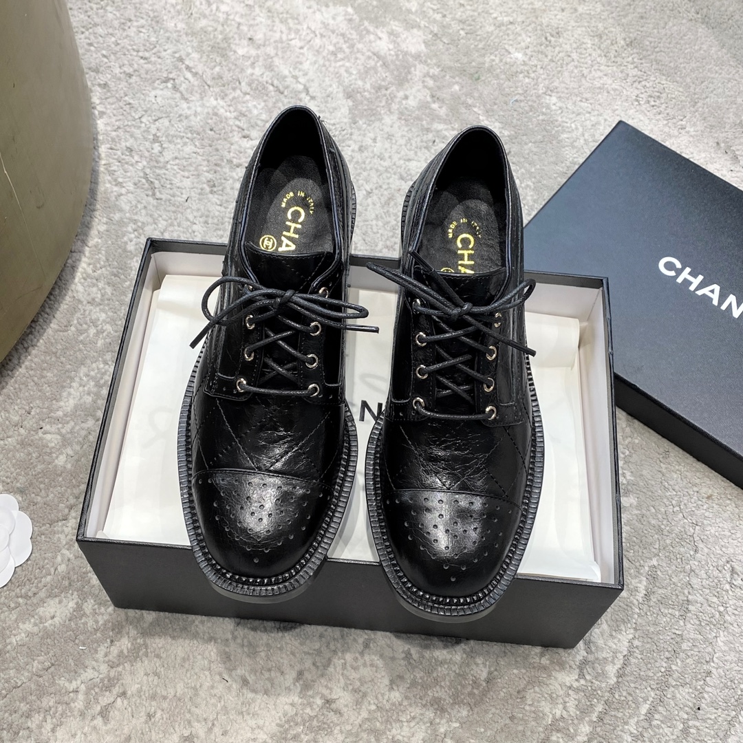 CHANEL мюли лоферы｜винтажные роскошные лоферы｜металлическая пряжка с двойной C + вощёная телячья кожа